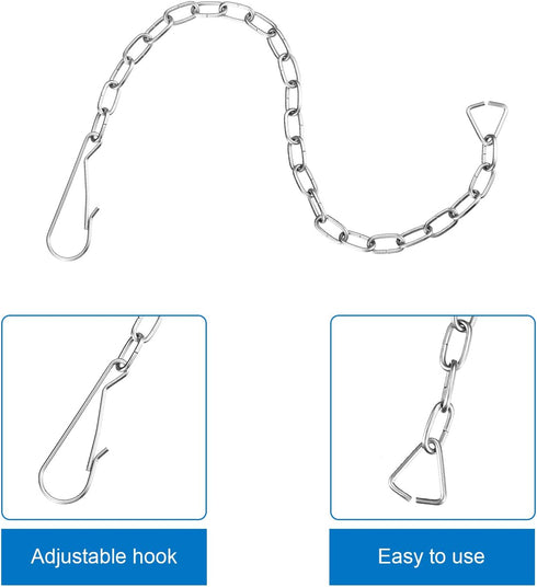 Toilet Handle Chain - Stainless Steel Flapper Lift Chain Replacement, Fits Most Toilet Flappers, 3 Pieces
