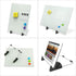ZHIDIAN Magnetic Small Glass Whiteboard, 14x10" Portable Tempered Glass Dry Erase Board with Adjustable Stand