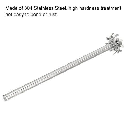 MECCANIXITY 304 Stainless Steel Stirring Rod 7.87" Length with 1.18" ID Dispersion Disc for Industrial, Laboratory