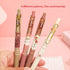 Quick Dry Ink Pens, Kawaii Ballpoint Pens, Retractable Gel Pen, 0.5mm Fine Point Black Ink for School Office Home, Pack