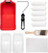 Mister Rui 11-Piece Foam Paint Roller Kit, 4-Inch Roller with Ergonomic Handle,
