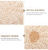 2.75 Inch Set 2 STOBOK Rattan Lamp Shade Small Woven Wicker Light Cover of Decorative Lampshades for Table Lamp Living