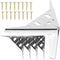 NUOBESTY 4pcs Metal Furniture Support Legs Sofa Cabinet Dresser Steel Legs Silver
