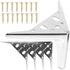 NUOBESTY 4pcs Metal Furniture Support Legs Sofa Cabinet Dresser Steel Legs Silver