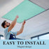 Home L6 2 Pack 4x2 Fluorescent Light Covers for Ceiling Lights Teal Green Linen Texture Magnetic Light Filters ft