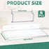 4 Set Pegboard Shelf - Clear Acrylic Shelf with Metal Hooks for Peg Board Organizer Accessories Storage in Craft Room