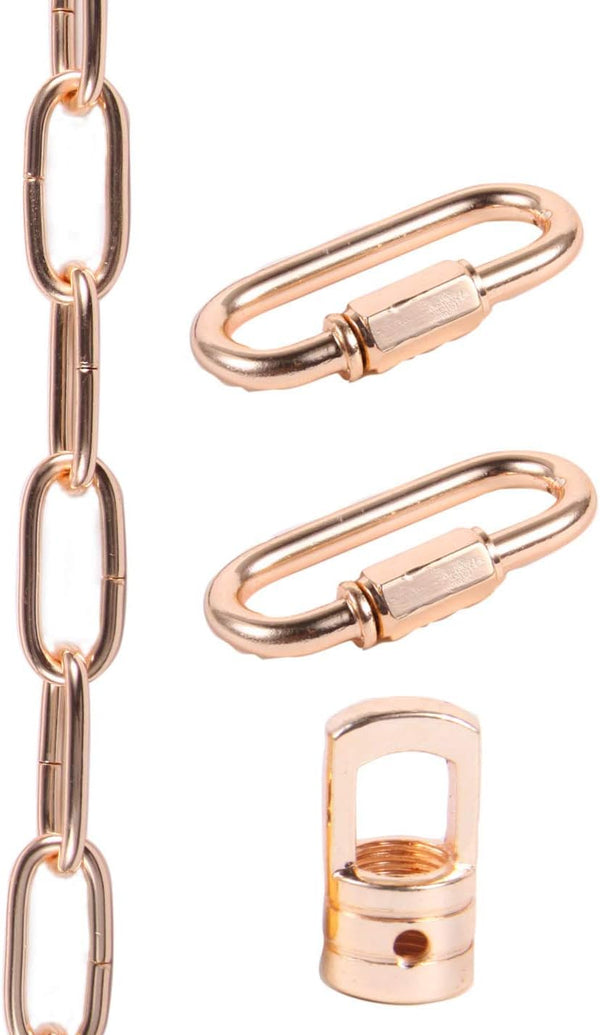 TLLAMP Antique Brass Pendant Chain for Light Fixture, Mirror or Picture Suspension -