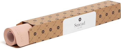 Smead Desk Pad, Vegan Leather Mat with Non-Slip Faux Suede Backing, Large 36” x 17” Dusty Rose Organizer