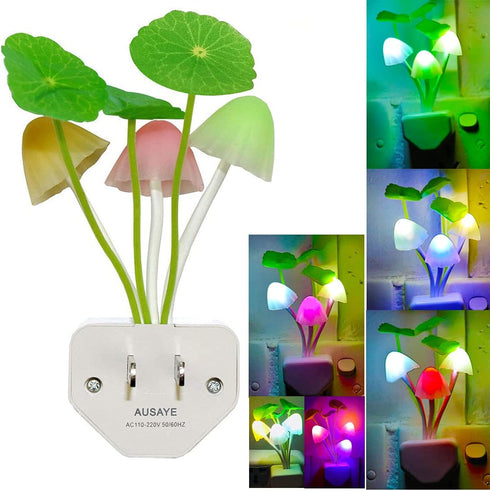 AUSAYE Color Change Led Night Light w/Smart Sensor, Plug-in Night Lights for