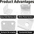 bociloy 24PCS 90 0.9x1.24(23x31.5mm) White Stainless Steel Degree Right Angle Bracket, L Shape Corner Brace Supports