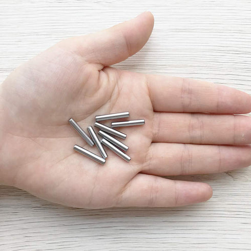 100 Pieces 3 mm x 18 mm Dowel Pin, Stainless Steel Shelf Support Pin, Metal Fasten Elements by Yesallwas