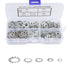 700pcs Galvanized Serrated Tooth Lock Washer Flat Washer Set for Electrical Connections, M3/M4/M5/M6/M8