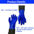 Long Waterproof Rubber Gloves, 28 Shoulder Length Insulated PVC Coated, Chemical Resistant