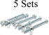 5 Sets Screw Bolts with Wing Nut, Zinc Plated Carbon Steel Mounting Hardware Fitting Fastenings for 1/4"-20