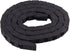Machine Tool 7 x 7mm Semi Enclosed Type Plastic Towline Cable Carrier Drag Chain, Nested for CNC Machine Tools, Black