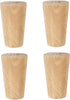 4Pcs Set WOONEKY Wooden Cabinet Bun Feet Replacement Furniture Legs Bearing Weight for Sofa Couch Armchair Coffee Table