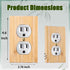 4PC Raw Wooden Solid Wood Outlet Covers, Decorative Wall Plate Bamboo Quality Light Switch Plate Cover Double Hole