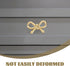MALUGOGO Brass Bow Drawer Pulls Decorative Cabinet Handles Bronze Tone Bow-Shaped Door Handles for Shoe Cabinets