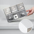 CertBuy 2 Pack Desk Organizer, Stackable Storage Drawers with 6 Compartments for Makeup Storage, White Plastic Desk