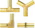 GASHER 8-Piece 3/8 Inch Brass Hose Barb Set - 90 Degree Elbow, Y-Shape Connector, Multi-Purpose Fuel/AIR/Water