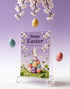 Generic 2.76x 1.97 Inches Happy Easter Greeting Card - Watercolor Bunny & Easter Eggs Design, Includes Red Envelope
