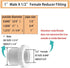 10 Pcs 1” Male Thread to 1/2” Female Thread Reducer Bushing PVC Pipe Fittings