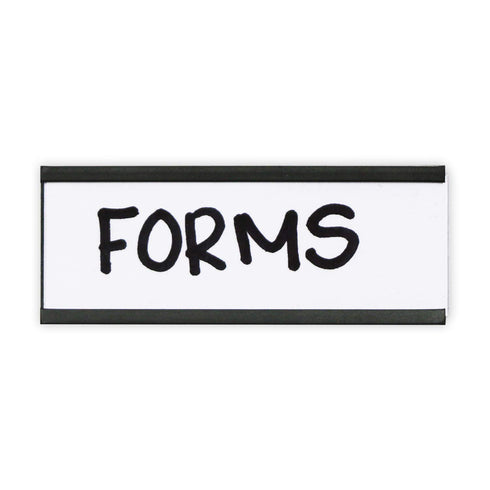 SmartSign Magnetic 'C' Channel Label Holders for Metal Racks and Shelves, 0.75" x 2", Pack of 25
