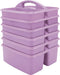 Teacher Created Resource Lavender Portable Plastic Storage Caddy 6-Pack for Classrooms, Kids Room, Office Organization