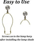 Runseaway 2PCS Dragonfly Design Lamp Finial, Antique Brass Lamp Shade Decoration Cap Knob, Solid Metal Screw Top