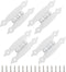 Rierdge 4 Pcs White Flush H-Hinges, Antique H-Shape Hinges for Cabinet Shutter Cupboard