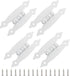 Rierdge 4 Pcs White Flush H-Hinges, Antique H-Shape Hinges for Cabinet Shutter Cupboard