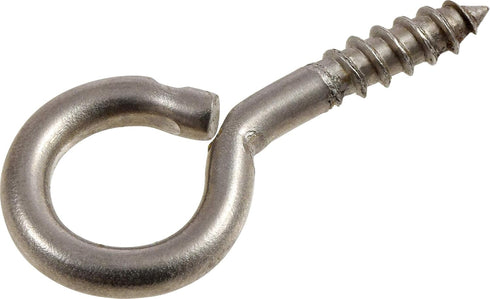 Hillman 4277 Stainless Steel Screw Eyes, #8 x 1-5/8", 10 pieces