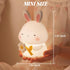 Dimmable Rabbit Night Light for Kids, Cute Bunny Lamp Gifts for Boys and Girls, Touch Squishy Silicone Night Light