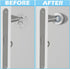 Pangda Concave Wall Door Bumper Stop, Silver Stainless Steel with 1-1/8 Inch Gray Round Rubber Protector (4 Pieces)