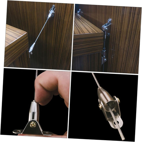 2 Sets Yardwe Home Furniture Straps and Pet Safety Anchors for Preventing Tipping Reliable Furniture Secure Fasteners