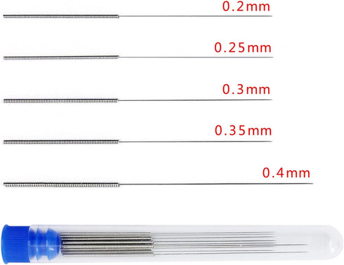 3 Set 3D Printer Nozzle Cleaning Kit, Stainless Steel Nozzles Cleaner Needles for 3D Printers Accessories