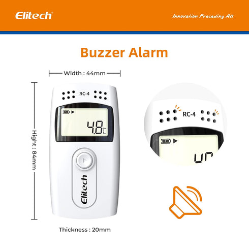 Elitech Digital Temperature Data Logger Medical Refrigerator Thermometer, Vaccine Fridge Temperature Monitor RC-4