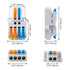 GKEEMARS 10 Pcs Lever Wire Connectors, Quick Wiring Cable Connector Push-in Terminal Block