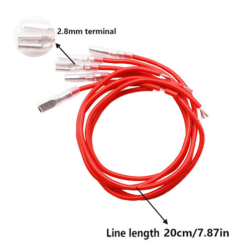 mxuteuk 30 Pcs Quick Splice 2.8/4.8/6.4mm Spade Crimp Terminal Block with Insulating Sleeve and Wire