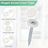 M METERXITY 100-Pack 5mm M3 M4 M5 Plastic Hinged Screw Cover Caps, Shutter Screws with Caps, Fold Snap Washer Covers