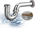 Brass P-Trap Pipe with Clean Out Basin Sink Waste Kit, Reducing Washer 1-1/2'' 22GA