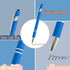 PASISIBICK 12 Pieces Blue Ballpoint Pen with Stylus Tip, 2 in 1 Stylish Metal Pen for Touch Screens, Black Ink (Light