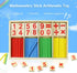 Umbresen Montessori Toys Math Educational Toy - Wooden Intelligence Sticks, Number Cards, Counting Rods with Box