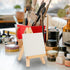 Beavorty 2pcs Home Decoration Tabletop Easel for Kids, Mini Canvases Painting Supplies