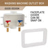 Washing Machine Outlet Box Sweat Thread with 2 inch Central Drain, 1/2 inch Thread, Connection for Hoses