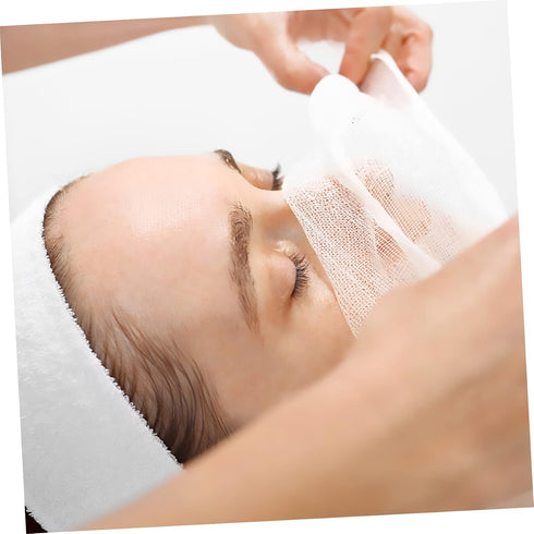 Generic 100 Count Professional Facial Mask Sheets - Cotton Gauze for Home and Salon Use