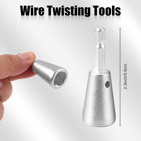 2 Pcs Twister Wire Connectors, Drill Wire Twisting New Wire Twister Tool Drill Wire Twister and Stripper for Drill Cable Quick Stripping, Nut Twister for Electrical Power Drill