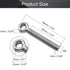 MroMax Swing Lifting Bolt 5Pcs M6 x 40mm Machinery Shoulder Swing Lifting Eye Bolt,304 Stainless Steel Metric Thread Lifting Eye Bolt for Home Renovation, Pipeline Gate Valves Fasteners, Silver