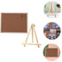 STOBOK Wooden Frame Message Board, Small Cork Board with Easel Display Stand for Home or Office Use