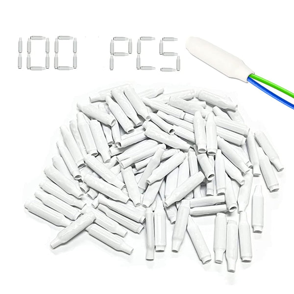 Low Voltage Wire Connectors - 100Pcs Dry B-Connectors Wire Splices Crimp Bean Type for Low Voltage